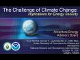 The Challenge of Climate Change: Implications for Energy Security PowerPoint PPT Presentation