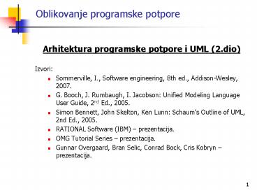 Oblikovanje programske potpore
