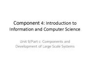Component 4: Introduction to Information and Computer Science
