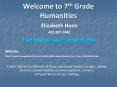Welcome to 7th Grade Humanities PowerPoint PPT Presentation