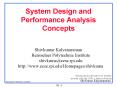 System Design and Performance Analysis Concepts PowerPoint PPT Presentation