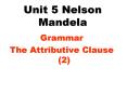 Unit 5 Nelson Mandela PowerPoint PPT Presentation
