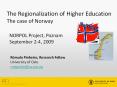 The Regionalization of Higher Education PowerPoint PPT Presentation