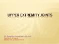 Upper Extremity Joints PowerPoint PPT Presentation