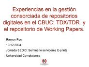 Experiencias en la gesti