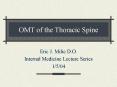 OMT of the Thoracic Spine PowerPoint PPT Presentation
