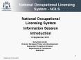 National Occupational Licensing System - NOLS PowerPoint PPT Presentation