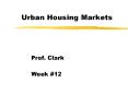 Urban Housing Markets PowerPoint PPT Presentation
