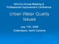 Urban Water Quality Issues PowerPoint PPT Presentation