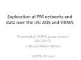 Exploration of PM networks and data over the US: AQS and VIEWS PowerPoint PPT Presentation