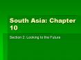 South Asia: Chapter 10 PowerPoint PPT Presentation