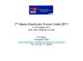 7th Asian Electronic Forum India 2011