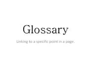 Glossary