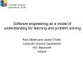 Software engineering as a model of understanding for learning and problem solving PowerPoint PPT Presentation