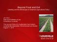 Beyond Food and Evil Labeling and the Mindscape of American Agricultural Policy PowerPoint PPT Presentation