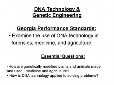 DNA Technology