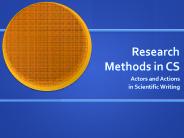 Research Methods in CS