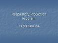 Respiratory Protection Program PowerPoint PPT Presentation