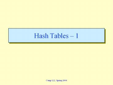 PPT – Hash Tables PowerPoint presentation | free to download - id ...