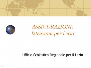 ASSICURAZIONI: Istruzioni per l