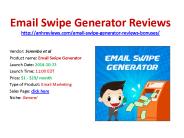 Email swipe generator reviews bonuses discount