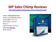 Wp Sales Chimp Reviews Bonuses Discount Download