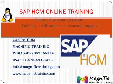 SAP HCM ONLINE TRAINING IN UK