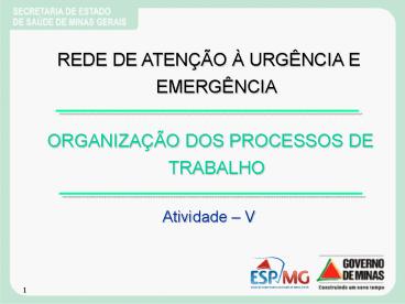 Gerenciamento dos processos de trabalho