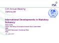 CIA Annual Meeting Vancouver  International Developments in Statutory Solvency PowerPoint PPT Presentation