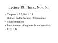Lecture 18: Thurs., Nov. 6th PowerPoint PPT Presentation