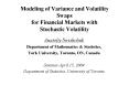 Modeling of Variance and Volatility Swaps for Financial Markets with Stochastic Volatility PowerPoint PPT Presentation