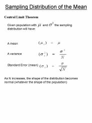 Sampling Distribution of the Mean