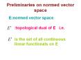 Preliminaries on normed vector space PowerPoint PPT Presentation