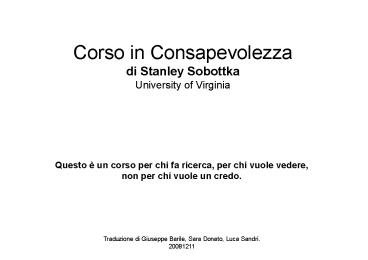 consciousness on slides