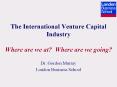 The International Venture Capital Industry Where are we at? Where are we going? PowerPoint PPT Presentation