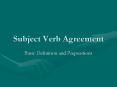 Subject Verb Agreement PowerPoint PPT Presentation