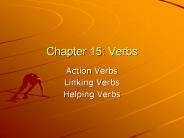 Chapter 15: Verbs