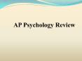 AP Psychology Review PowerPoint PPT Presentation