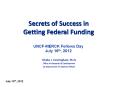 Secrets of Success in Getting Federal Funding PowerPoint PPT Presentation