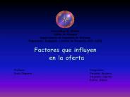Factores que afectan a la oferta