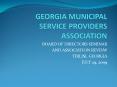 GEORGIA MUNICIPAL SERVICE PROVIDERS ASSOCIATION PowerPoint PPT Presentation