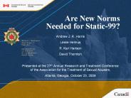Are New Norms Needed for Static-99?
