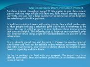 Acquire Beginner Drum Instruction Internet