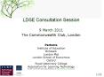 LDSE Consultation Session PowerPoint PPT Presentation
