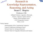 Research in Knowledge Representation, Reasoning, and Acting
