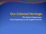Our Colonial Heritage