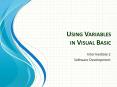 Using Variables in Visual Basic PowerPoint PPT Presentation