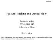 Feature Tracking and Optical Flow