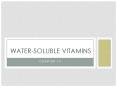 Water-Soluble Vitamins PowerPoint PPT Presentation