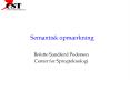 Semantisk opm PowerPoint PPT Presentation